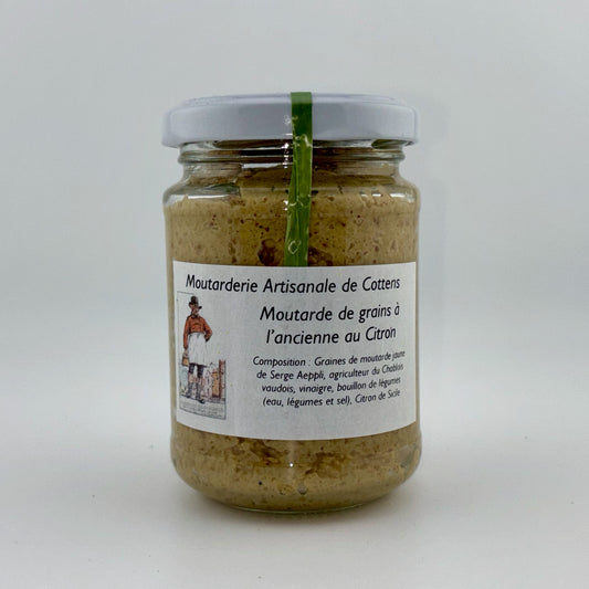 Moutarde de grains à l'ancienne au Citron